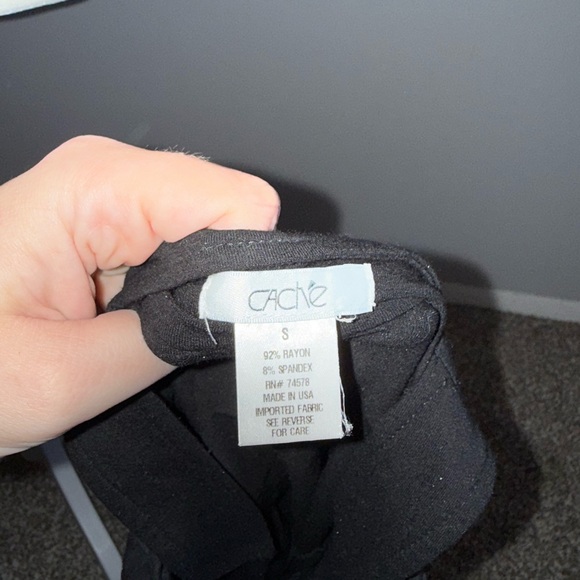 Cache Black Tank Top with Zipper - Picture 4 of 4